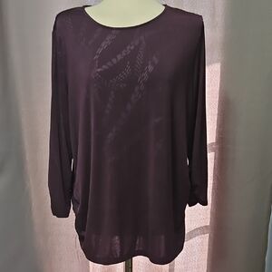 Chico's Deep Purple Long Sleeve Top